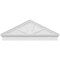 Ekena Millwork Peaked Cap 4 Spoke Architectural PVC Combination Pediment, 52"W x 19-7/8"H x 2-3/4"P (Pitch 6/12) PEDPC052X200PKC04 - alternate 3